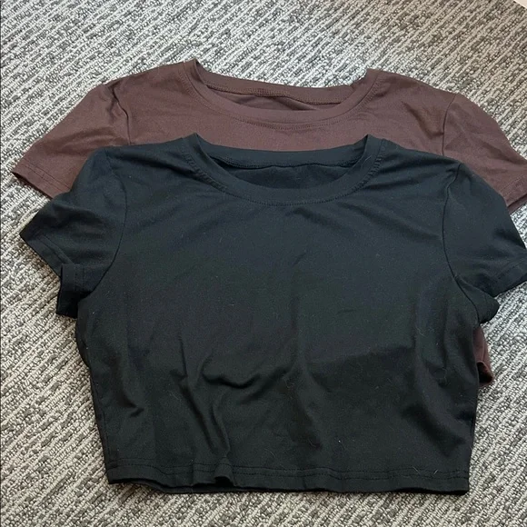 Brown and Black Crop Tops - Picture 4 of 4